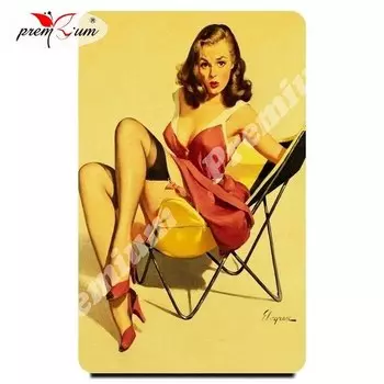 Магнит на холодильник Американский классический Пинап, Pin-up girls