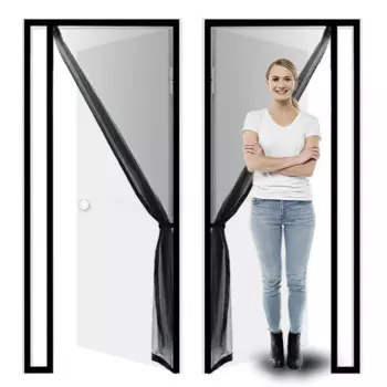 Магнитная дверная сетка TYMF черная нестандартный размер