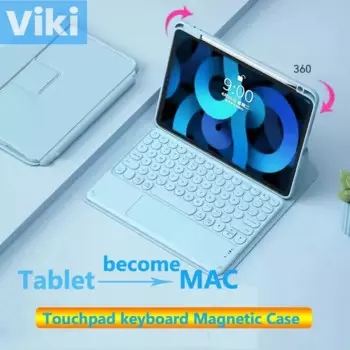 Магнитная флейта для Air 11 2024 Air6 10,2 7/8/9th, Чехол для IPad Pro 11 10,5 Air4/5 2 1 9,7, сенсорная панель, клавиатура с держателем ручки