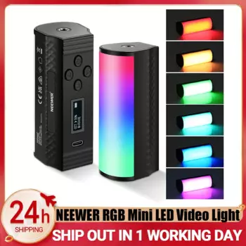 Магнитная ручная фотография NEEWER, 360 Full RGB мини-фотография, фотография с аккумуляторной батареей 2500 мАч, 2500-8500K