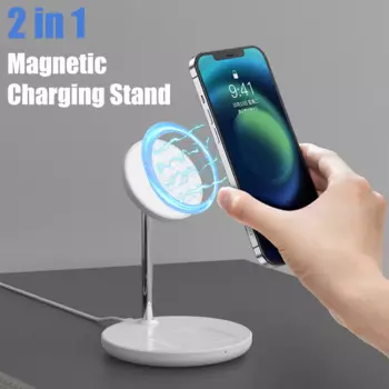 Магнитное Беспроводное зарядное устройство 18 Вт 2 в 1 подставка для iPhone 15 Pro 14 13 Magcafe держатель для телефона QI зарядная станция для AirPods Pro 2 3