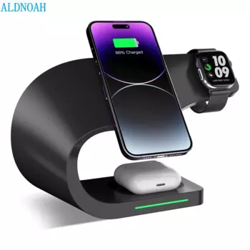 Магнитное Беспроводное зарядное устройство 4 в 1 для iPhone 13 14 Pro max 12 15 Вт, быстрая Беспроводная зарядная станция для Apple Watch 8 7 AirPods Pro