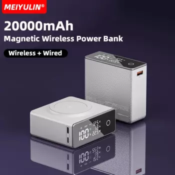 Магнитное портативное зарядное устройство 20000 мАч 22,5 Вт для iPhone 15 14 Samsung, портативное беспроводное зарядное устройство 15 Вт, USB C PD20W, внешний аккумулятор, портативное зарядное устройство