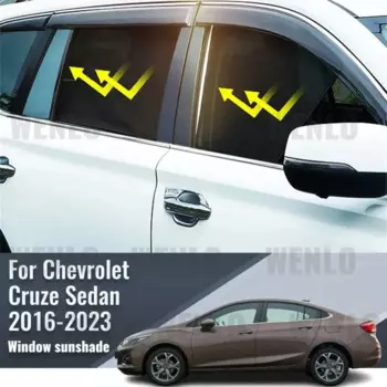 Магнитный автомобильный солнцезащитный козырек для Chevrolet Cruze J400 Sedan 2016-2023, передняя рамка для лобового стекла, занавеска, задняя искусственная козырек