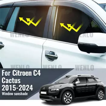 Магнитный автомобильный солнцезащитный козырек для Citroen C4 Cactus 2014-2023, занавеска на лобовое стекло, заднее боковое стекло для ребенка, солнцезащитный козырек