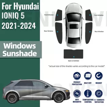 Магнитный автомобильный солнцезащитный козырек для Hyundai IONIQ 5 IONIQ5 2021-2023 2024, передняя лобовая рамка, задняя фоторамка