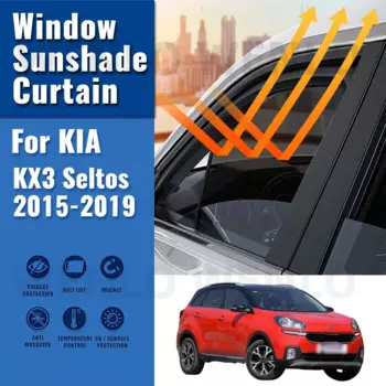 Магнитный автомобильный солнцезащитный козырек для KIA KX3 Seltos 2015-2019, передняя лобовая рама, занавеска, задний детский козырек
