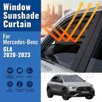 Магнитный автомобильный солнцезащитный козырек для Mercedes Benz GLA EQA H247 2020-2024, переднее лобовое стекло, задняя зеркальная защита