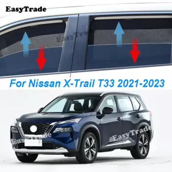 Магнитный автомобильный солнцезащитный козырек для Nissan X-Trail T33 2021-2023, солнцезащитные шторы для боковых окон, солнцезащитный козырек с теплоизоляцией