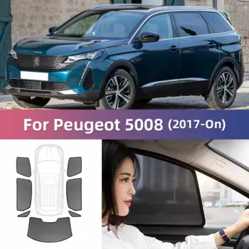 Магнитный автомобильный солнцезащитный козырек для Peugeot 5008 2017-2023 2024, занавеска на лобовое стекло, защита от УФ-лучей, солнцезащитный козырек, штора