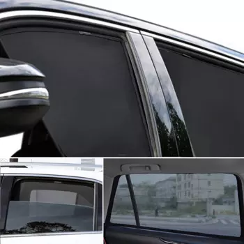 Магнитный автомобильный солнцезащитный козырек для Toyota HIGHLANDER KLUGER 2007-2014, сетчатая занавеска на лобовое стекло, задний зеркальный козырек