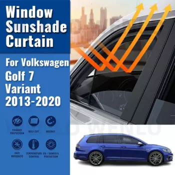 Магнитный автомобильный солнцезащитный козырек для VW Golf 7, вариант 2013-2020, передняя лобовая рама, занавеска, задние боковые оконные солнцезащитные оттенки