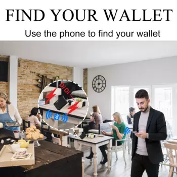 Магнитный безопасный кошелек Fouder Find My кошелек Tracker для мужчин, которые теряют кошелек, отслеживаемый кошелек для Android, подарок для парня