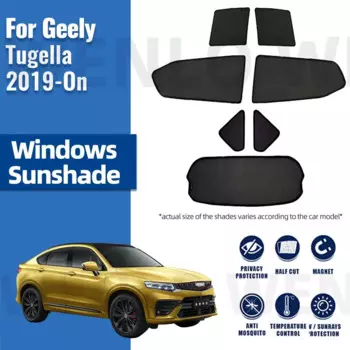 Магнитный солнцезащитный козырек для Geely Tugella 2019-2024, автомобильный солнцезащитный козырек, шторы на лобовое стекло, летние солнцезащитные аксессуары для автомобиля