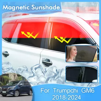 Магнитный солнцезащитный козырек для Trumpchi GM6 2018 2019 2020 2021 2022 2023, защита от УФ-лучей, солнцезащитный козырек, аксессуары для конфиденциальности автомобиля