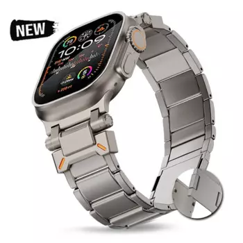 Магнитный титановый ремешок для Apple Watch Ultra 2 49 мм, мужской браслет для iWatch Series 6 5 Se 7 8 9 45 мм 44 мм 42 мм