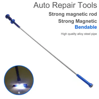 Магнитный захват с 4 зажимами, инструмент для поднятия канализации в туалете, гибкий держатель с длинной ручкой, со светильник кой