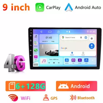 Магнитола для автомобилей toyota, Hyundai, Kia, Volkswagen, Jeep, Fiat, 9/10 дюйма, 2Din, Android 14, 4G