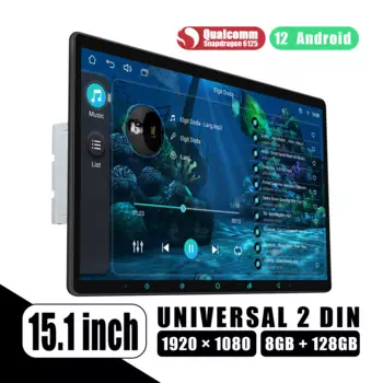 JOYING 15,1-дюймовый 8G 128G 1920*1080 двойной 2 Din автомобильный радиоприемник стерео мультимедийный плеер головное устройство с Android Auto Carplay HDMI Out