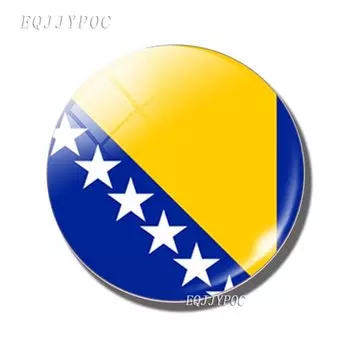 Магниты для холодильника EQJJYPOC, флаги разных стран, стеклянные, 30 мм