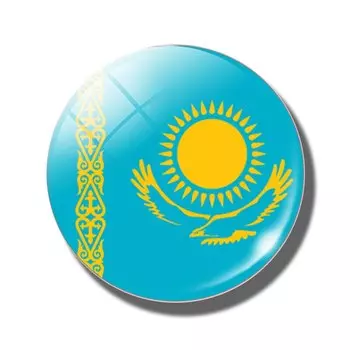 Магниты для холодильника EQJJYPOC Флаги стран Центральной Азии 30 мм