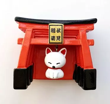 Магниты для холодильника TUOYIRUBLUEX Fushimi Inari Shrine белая лиса 3D смола