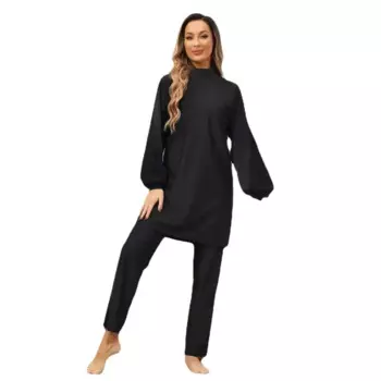 Maillot de Bain Femme Musulmane Burkini Скромный купальник Borkini Исламский купальный костюм Мусульманский купальник из 3 предметов для женщин с вуалью