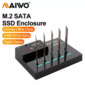 MAIWO 5 Bay M.2 SATA дубликатор Дубликатор USB 3,0 до M2 SSD адаптер док-станция емкостью 10 ТБ мобильный жесткий диск коробка для ПК