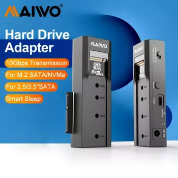 MAIWO M.2 NVMe SATA SSD корпус 10 Гбит/с 2,5/3,5 дюйма внешнее хранилище HDD чехол USB3.2 Type C PCIe M.2 SSD