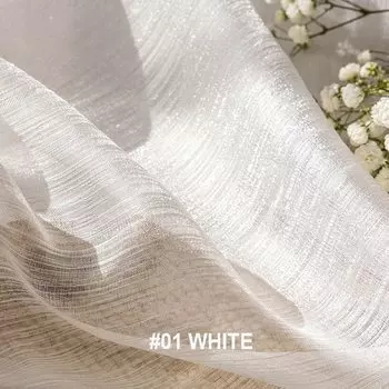 MAKEHOME шифоновые шторы просвечивающиеся белые