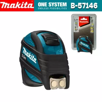 Makita B-57146 Метрическая рулетка 5,5 метров из нержавеющей стали Водонепроницаемая, устойчивая к ржавчине, устойчивая к падению износостойкая толстая