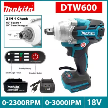 Makita DTW600 беспроводной ключ Электрический ударный гайковерт 18V Brushless 1/2 Inch для ремонта автомобилей только инструмент для Makita