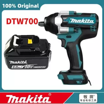 Makita DTW700 18 В Аккумуляторный ударный гайковерт Бесщеточный двигатель 700 Нм Электрический ключ с переменной скоростью Высокая эфирность Прочный автоматический стоп