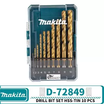 Makita набор сверл по металлу HSS-TiN 19 шт