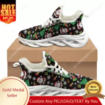 Male Shoes Santa Claus Christmas Tree Casual Durable Boys Flats Brand Design Men’s Sport Running Sneakers кроссовки женские 2023