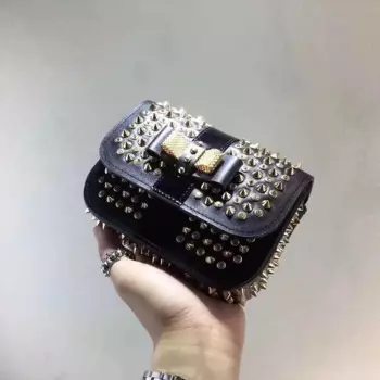 Маленькие модные сумки на плечо Cl 23FW, Классическая дизайнерская женская сумка с заклепками, маленькая сумка-тоут из воловьей кожи с бантом, мини-сумка, сумочки