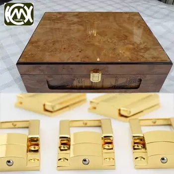 Маленький футляр для ювелирных изделий KIMXIN, из цинкового сплава 18 карат, 1 шт., 23 х30 мм, в индивидуальном стиле, с 4 отверстиями, защелка для упаковки часов, W-148