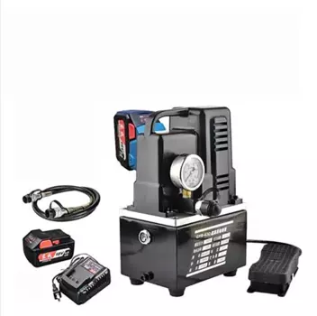 Маленький Электрический Гидравлический масляный насос QQ700, электрический насос сверхвысокого давления, электромагнитный клапан с педалью, гидравлический пресс