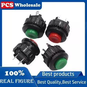 Маленький круглый кнопочный переключатель рандомная кнопка открытие Блокировка самосброс отверстие 14 мм красный и зеленый