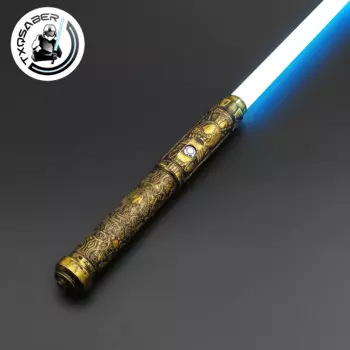 Маленький пиксельный RGB световой меч TXQSABER с плавными поворотами, металлическая ручка, тяжелый дуэлированный лазерный меч, 12 цветов, меняющий цвет, FOC Blaster, косплей-игрушки