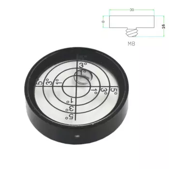 Маленький пузырьковый уровень Bullseye с винтом M5 M6 M10 1/4 3/8 дюйма, инструмент для выравнивания с гвоздями, 1 шт.