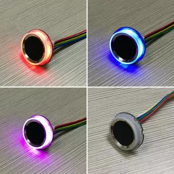 Маленькое тонкое светодиодное кольцо RGB с идентификацией по отпечатку пальца, 3 В постоянного тока, модуль контроля доступа Arduino