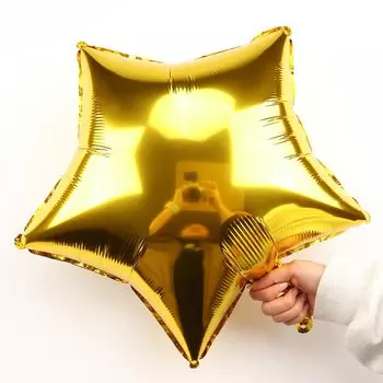 MANLENI Алюминиевые шары золотые звезды 18 дюймов серебристо-красные