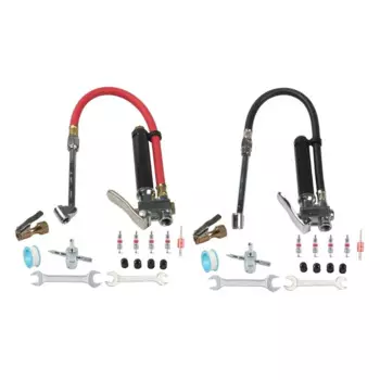 Манометр для накачивания шин с гаечным ключом, манометр для гибких пневматических шин, клапаны 120PSI, двойной головной патрон