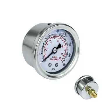 Манометр для жидкости 0-160 psi, маслопресс, манометр, манометр с белым циферблатом, универсальный 1/8 NPT TT100917
