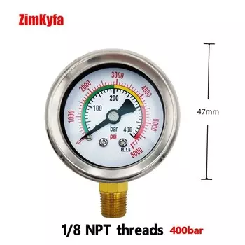 Манометр ZimKyfa двойной диапазон 10/250 бар