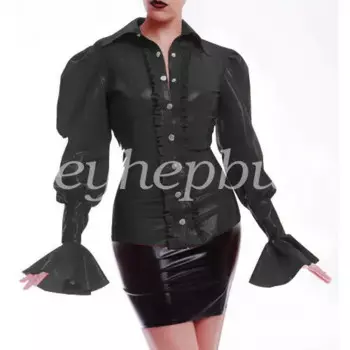 Манто 100% латексная резина модный профессиональный костюм пальто Хэллоуин косплей размер S-XXL