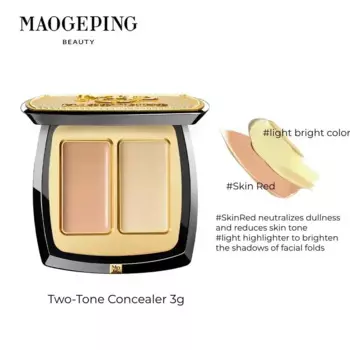 Maogeping Beauty Профессиональная двухцветная палитра консилеров с кистью Высокое покрытие Высокое качество Роскошная косметика для макияжа