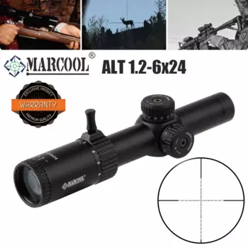 Marcool HD 1,2-6X24 SF прицел для охоты 30 мм трубка SFP/FFP заблокированное оборудование для страйкбола тактический оптический прицел подходит. 223 .308 AR15
