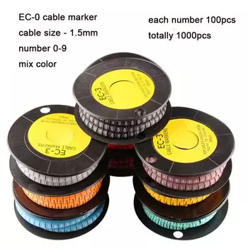 Маркеры для кабеля EC-0 1000 шт.